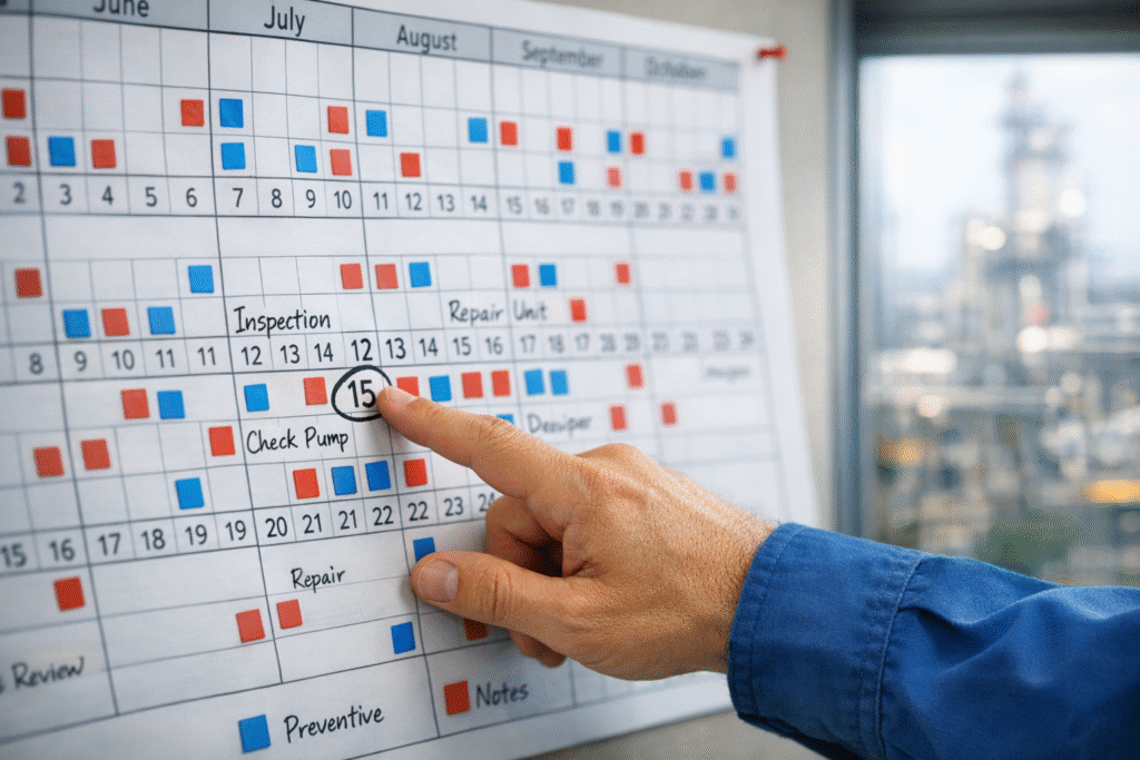calendario de mantenimiento