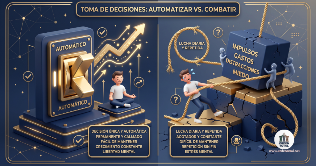  una decisión tomada una vez (automatizar)